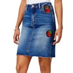 New Womens Buffalo High Rise DIY Denim Skirt Size 30/10
